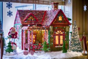 Brockton-Massachusetts-Twelve-Foot-Life-Sized-Custom-Gingerbread-Home